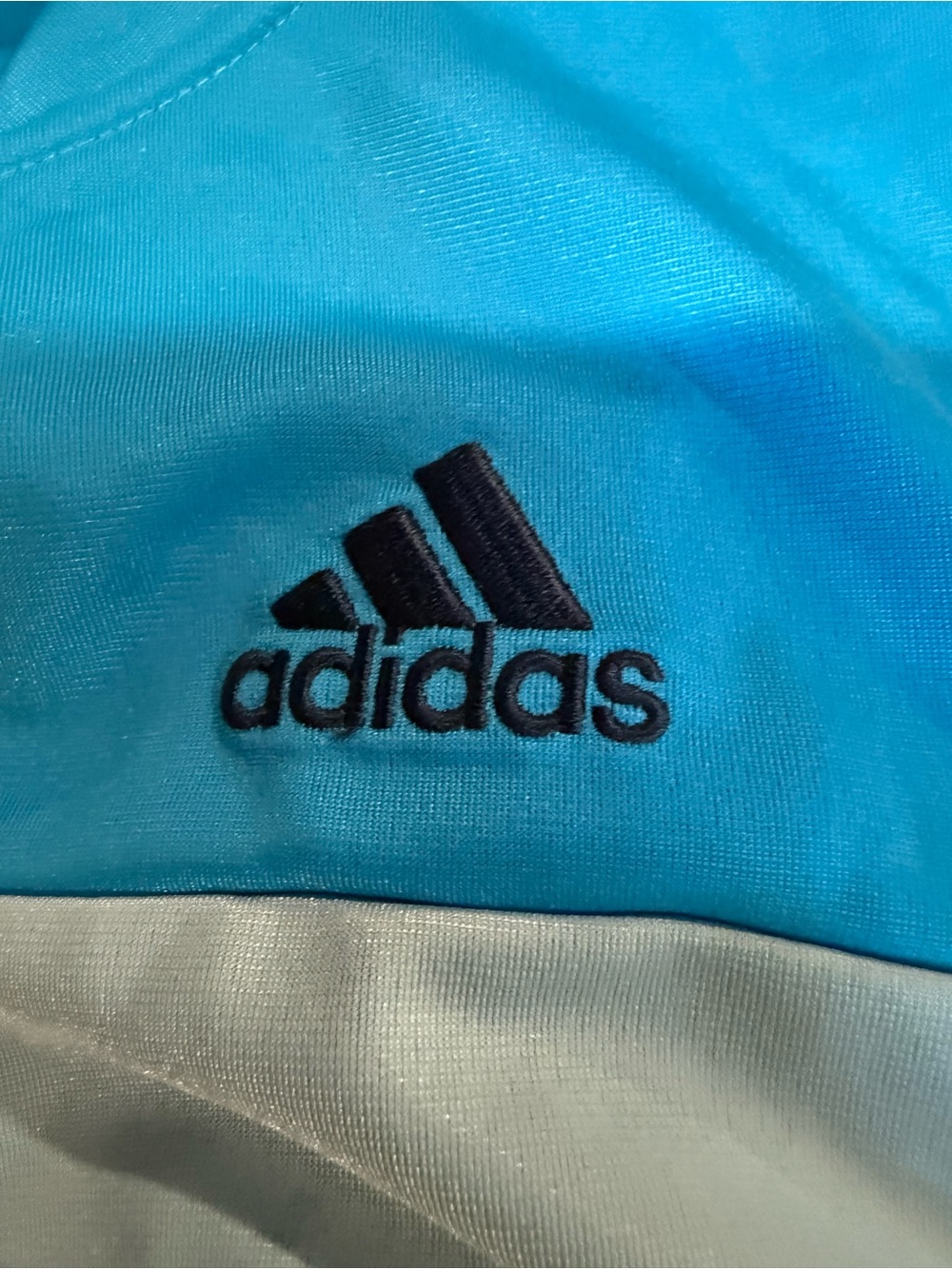 Adidas Boys Youth Blue Colorblock Track Jacket L 14-16 (0426) - Picture 3 of 4